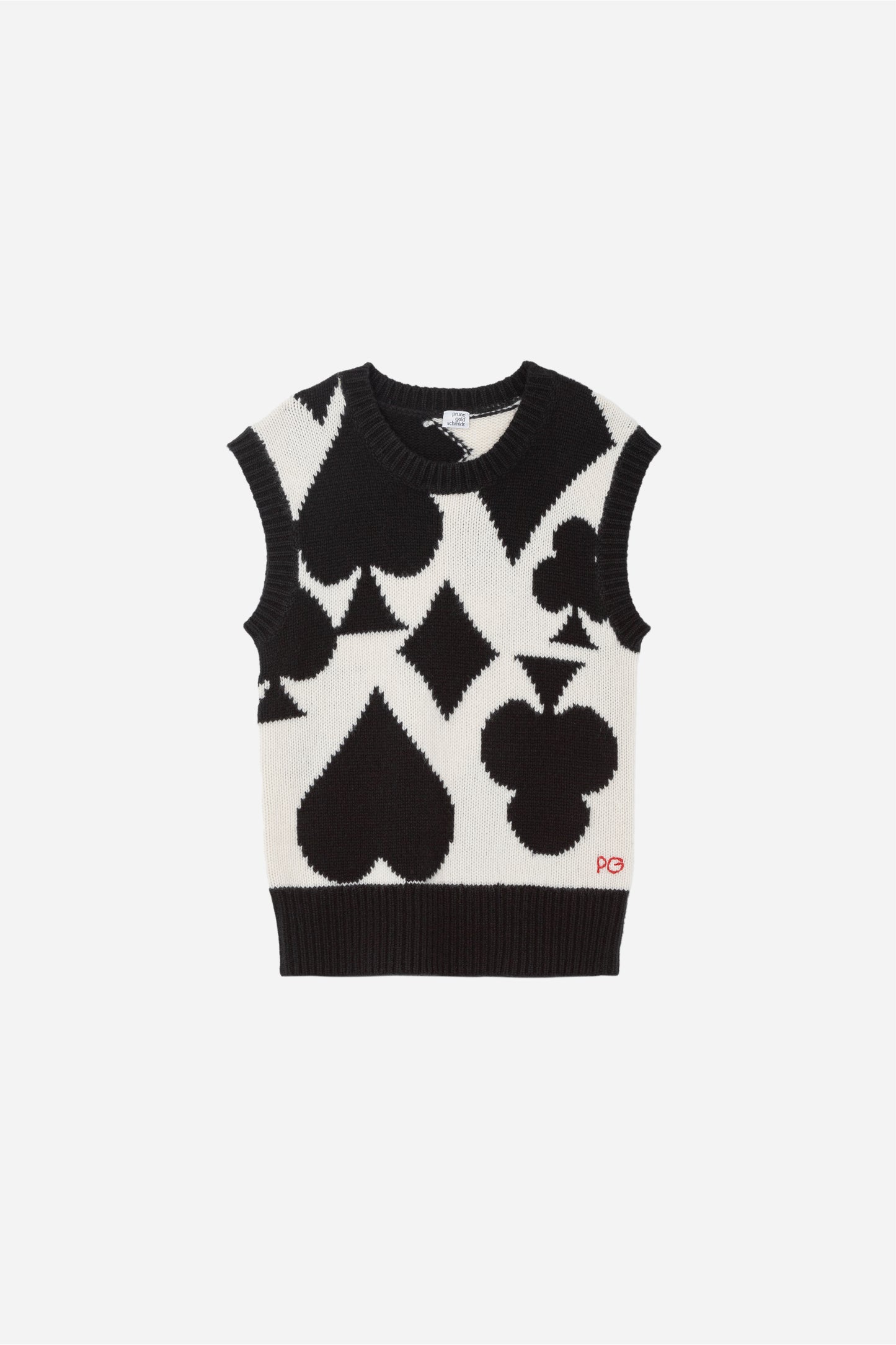 DRAZIC - Joker print sleeveless sweater in 100% cashmere